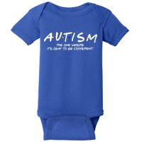 Autism The One Where Its Okay To Be Different Autism Awareness Baby Bodysuit