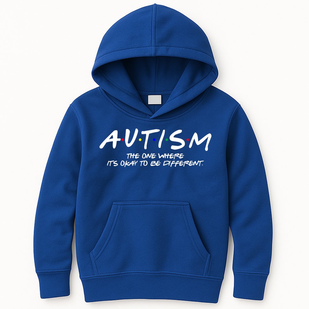 Autism The One Where Its Okay To Be Different Autism Awareness Kids Hoodie