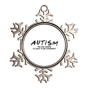 Autism The One Where Its Okay To Be Different Autism Awareness Metallic Star Ornament