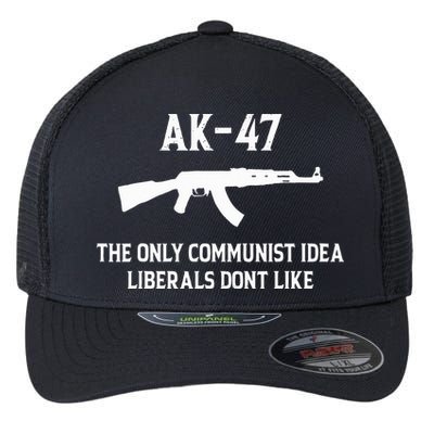 Ak47 The Only Communist Idea Liberals DonT Like Flexfit Unipanel Trucker Cap