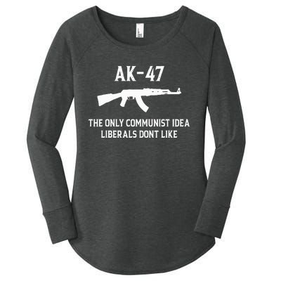 Ak47 The Only Communist Idea Liberals DonT Like Women's Perfect Tri Tunic Long Sleeve Shirt