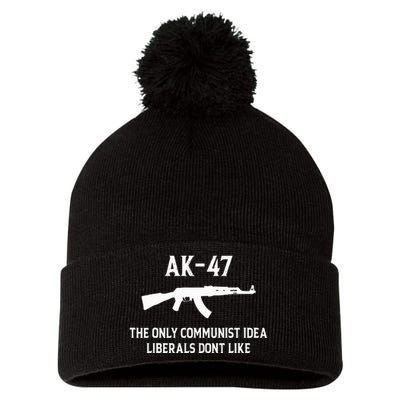 Ak47 The Only Communist Idea Liberals DonT Like Pom Pom 12in Knit Beanie