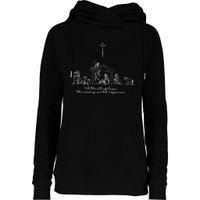 A Thrill Of Hope Jesus Christian Cross Merry Christmas Xmas Long Sleeve Womens Funnel Neck Pullover Hood