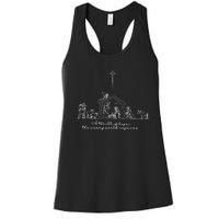 A Thrill Of Hope Jesus Christian Cross Merry Christmas Xmas Long Sleeve Women's Racerback Tank