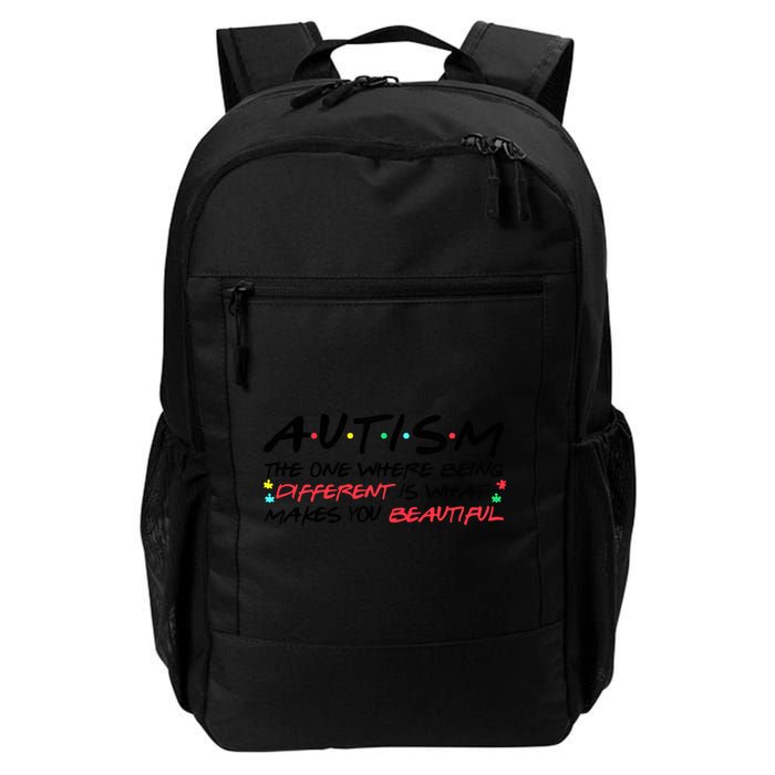 Autism The One Where Being Different Make You Beautiful Autism Awareness Backpack