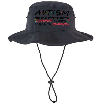 Autism The One Where Being Different Make You Beautiful Autism Awareness Bucket Hat