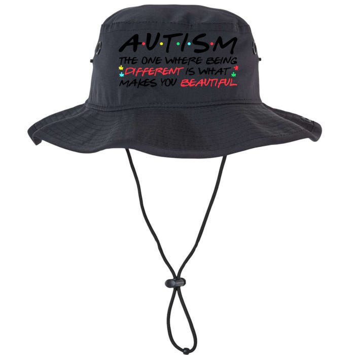 Autism The One Where Being Different Make You Beautiful Autism Awareness Bucket Hat