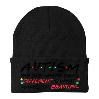 Autism The One Where Being Different Make You Beautiful Autism Awareness Beanie