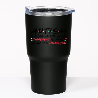 Autism The One Where Being Different Make You Beautiful Autism Awareness Tumbler