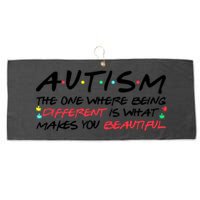 Autism The One Where Being Different Make You Beautiful Autism Awareness Large Microfiber Waffle Golf Towel
