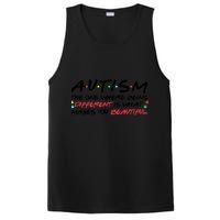 Autism The One Where Being Different Make You Beautiful Autism Awareness PosiCharge Competitor Tank