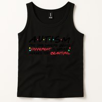 Autism The One Where Being Different Make You Beautiful Autism Awareness Tank Top