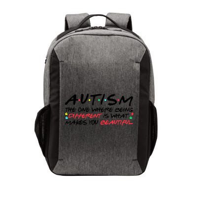 Autism The One Where Being Different Make You Beautiful Autism Awareness Vector Backpack