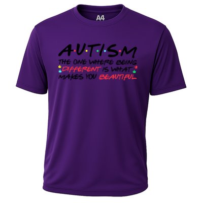 Autism The One Where Being Different Make You Beautiful Autism Awareness Performance Shirt