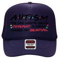 Autism The One Where Being Different Make You Beautiful Autism Awareness Hat