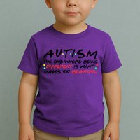 Autism The One Where Being Different Make You Beautiful Autism Awareness Toddler T-Shirt