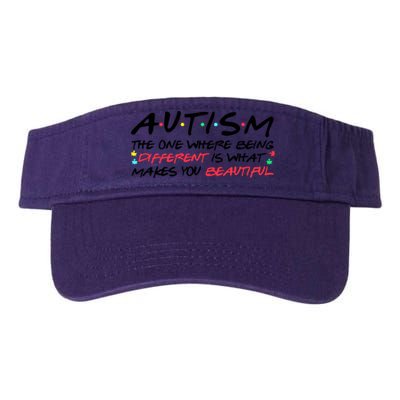 Autism The One Where Being Different Make You Beautiful Autism Awareness Visor