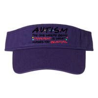Autism The One Where Being Different Make You Beautiful Autism Awareness Visor