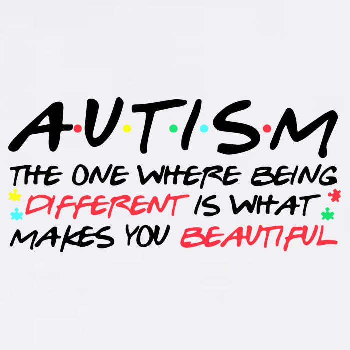 Autism The One Where Being Different Make You Beautiful Autism Awareness Garment-Dyed Sweatshirt