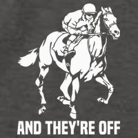 And TheyRe Off Horse Racing Fan Thoroughbred Racing Vector Backpack