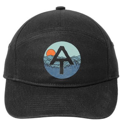 Appalachian Trail Outdoor Scene Hiking 7-Panel Snapback Hat