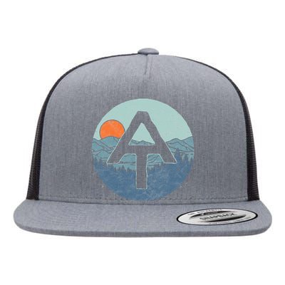 Appalachian Trail Outdoor Scene Hiking Flat Bill Trucker Hat