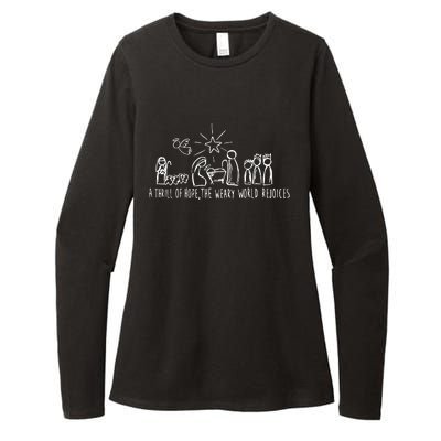 A Thrill Of Hope Nativity Christmas Womens CVC Long Sleeve Shirt