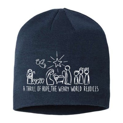 A Thrill Of Hope Nativity Christmas Sustainable Beanie