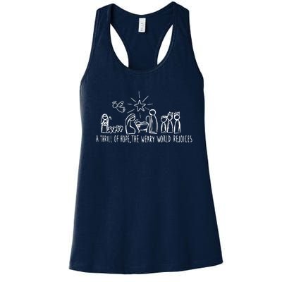 A Thrill Of Hope Nativity Christmas Women's Racerback Tank