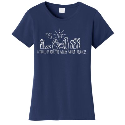 A Thrill Of Hope Nativity Christmas Women's T-Shirt