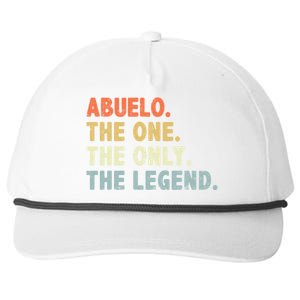 Abuelo The One Only Legend Funny Fathers Day Buelo Gift Snapback Five-Panel Rope Hat