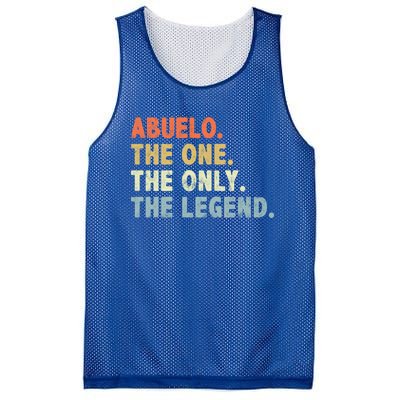 Abuelo The One Only Legend Funny Fathers Day Buelo Gift Mesh Reversible Basketball Jersey Tank