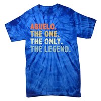 Abuelo The One Only Legend Funny Fathers Day Buelo Gift Tie-Dye T-Shirt