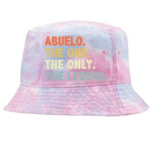 Abuelo The One Only Legend Funny Fathers Day Buelo Gift Tie-Dyed Bucket Hat