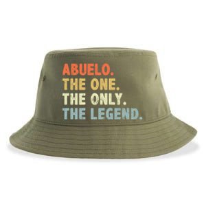 Abuelo The One Only Legend Funny Fathers Day Buelo Gift Sustainable Bucket Hat