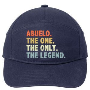 Abuelo The One Only Legend Funny Fathers Day Buelo Gift 7-Panel Snapback Hat