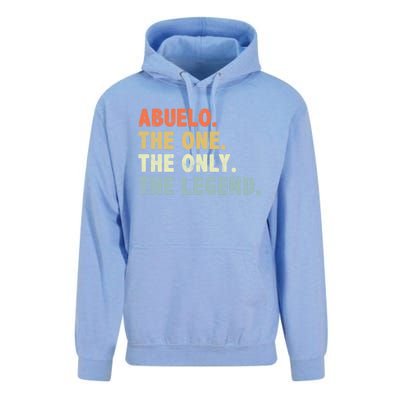 Abuelo The One Only Legend Funny Fathers Day Buelo Gift Unisex Surf Hoodie