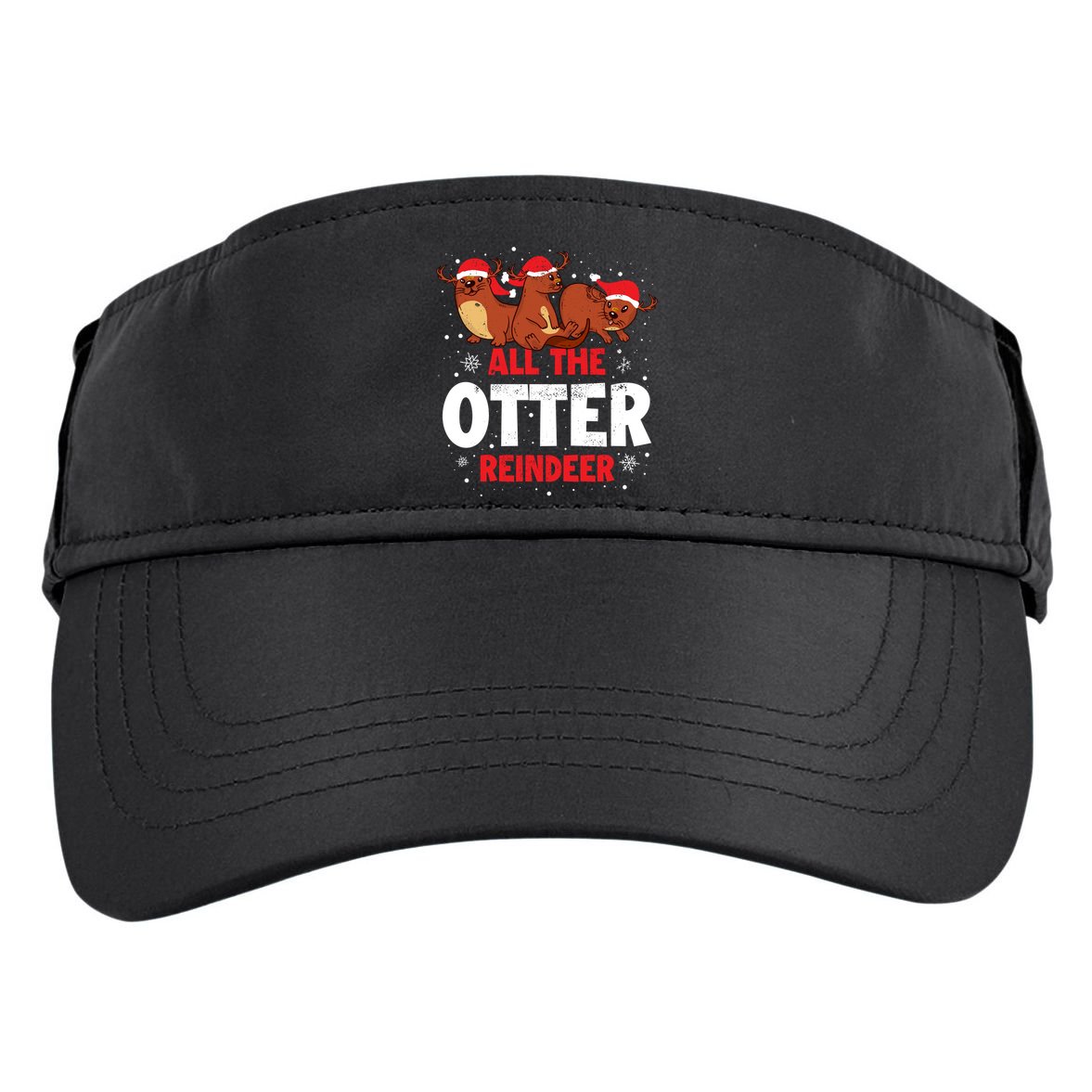All The Otter Reindeer Gift Adult Drive Performance Visor