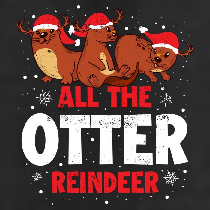 All The Otter Reindeer Gift Adult Drive Performance Visor