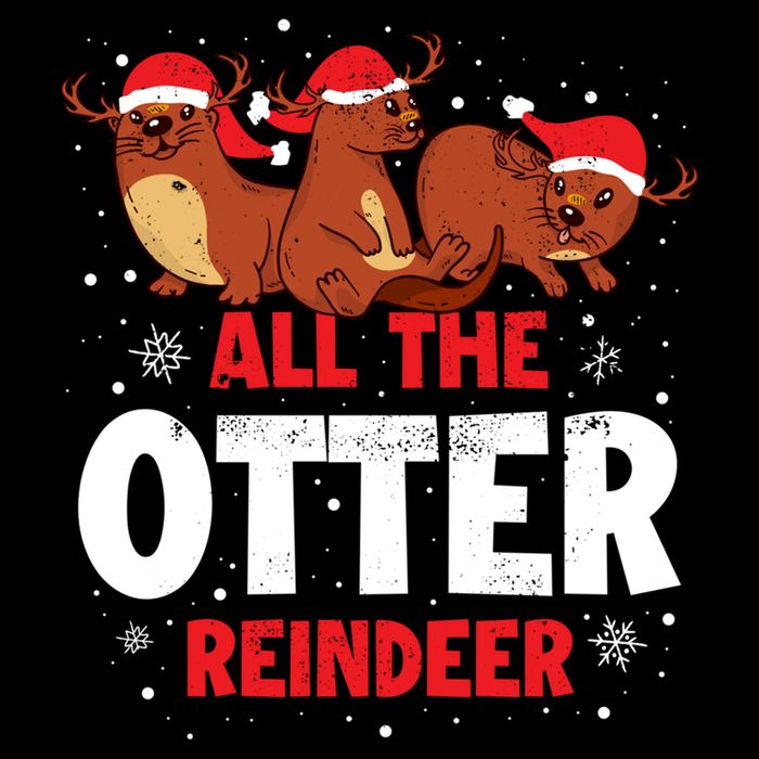 All The Otter Reindeer Gift Flatbill Hat