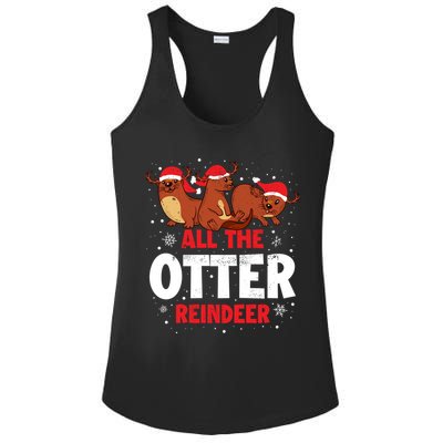 All The Otter Reindeer Gift Ladies PosiCharge Competitor Racerback Tank