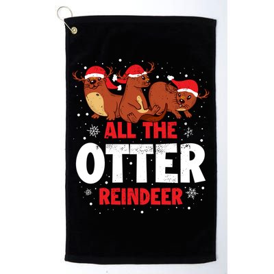 All The Otter Reindeer Gift Golf Towel