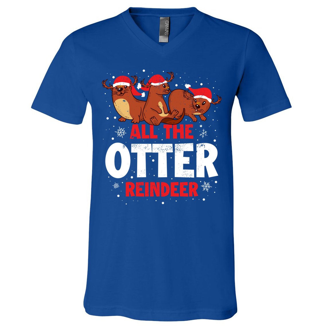 All The Otter Reindeer Gift V-Neck T-Shirt