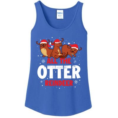 All The Otter Reindeer Gift Ladies Essential Tank