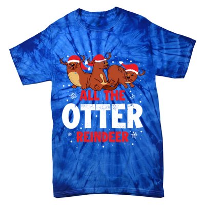 All The Otter Reindeer Gift Tie-Dye T-Shirt