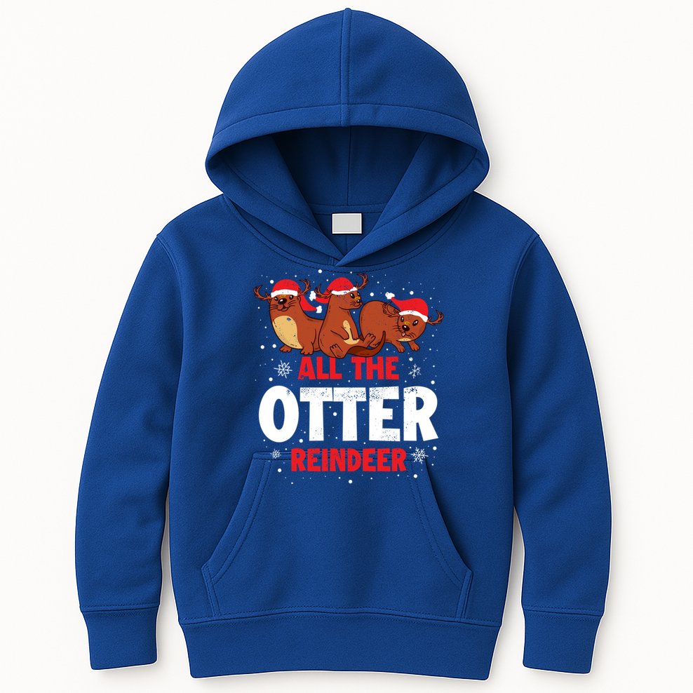 All The Otter Reindeer Gift Kids Hoodie