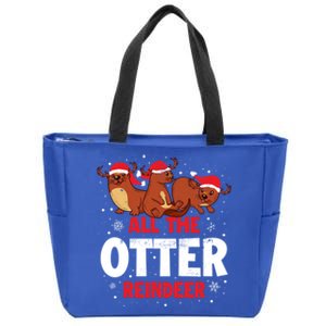 All The Otter Reindeer Gift Zip Tote Bag