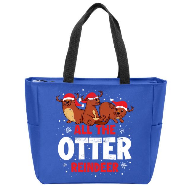 All The Otter Reindeer Gift Zip Tote Bag