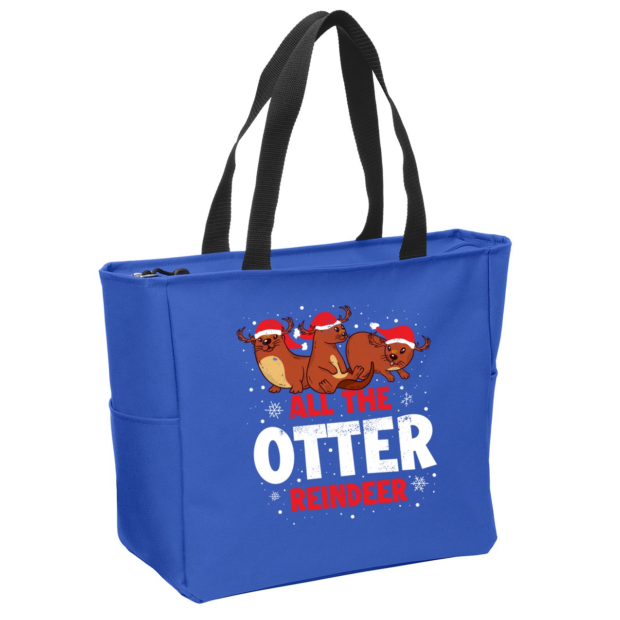 All The Otter Reindeer Gift Zip Tote Bag