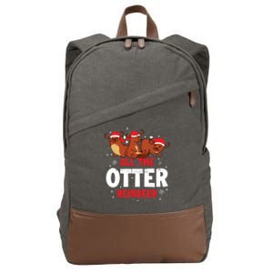 All The Otter Reindeer Gift Cotton Canvas Backpack